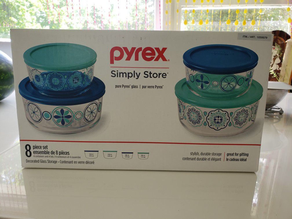 Pyrex 8 piece simply store containers