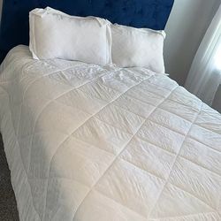 QUEEN SIZE VELVET UPHOLSTER QUEEN SIZE MATTRESS INCLUDED if desired!