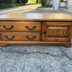 Oak Storage Cabinet and Drawers