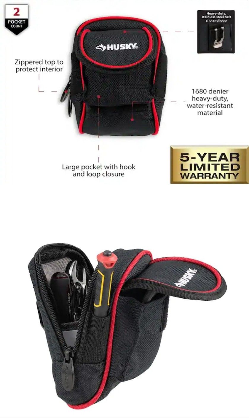 Husky

4.5 in. Clip On Tool Belt Pouch




