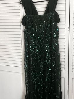Green Sequin Floor-Length Formal Gown
