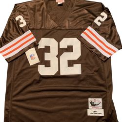 New Stitched Cleveland Browns Jim Brown Jersey Size Small