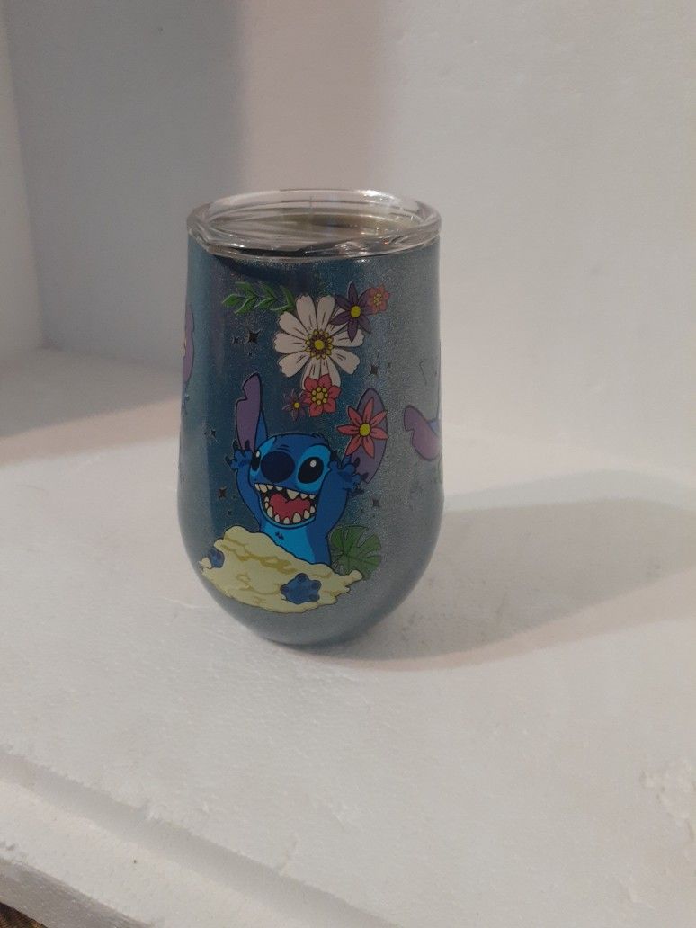 Stem less Wine Tumbler Stitch Cup