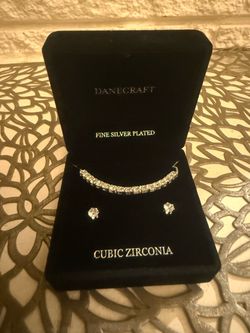 Danecraft Fine Silver Plated Cubic Zirconia Jewelry Set
