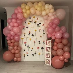 Free Balloon Arch And Baby Blocks. 