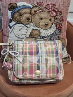 Coach Y2K Poppy Madras Plaid Travel Bag