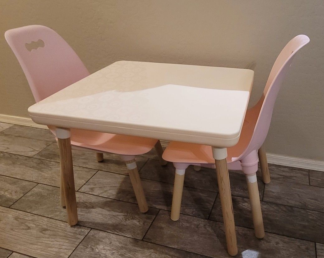 Pink Kid Table & 2 Chair Set