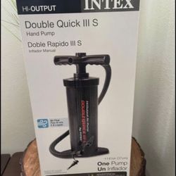 Intex Double Quick III S Hand Air Pump, Black, 14.5" Height
