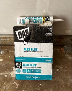 DAP Plus 10.1 oz. White Acrylic Silicone. Total 10 tubes