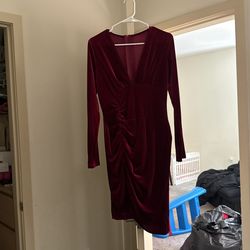 Red Velvet Dress L