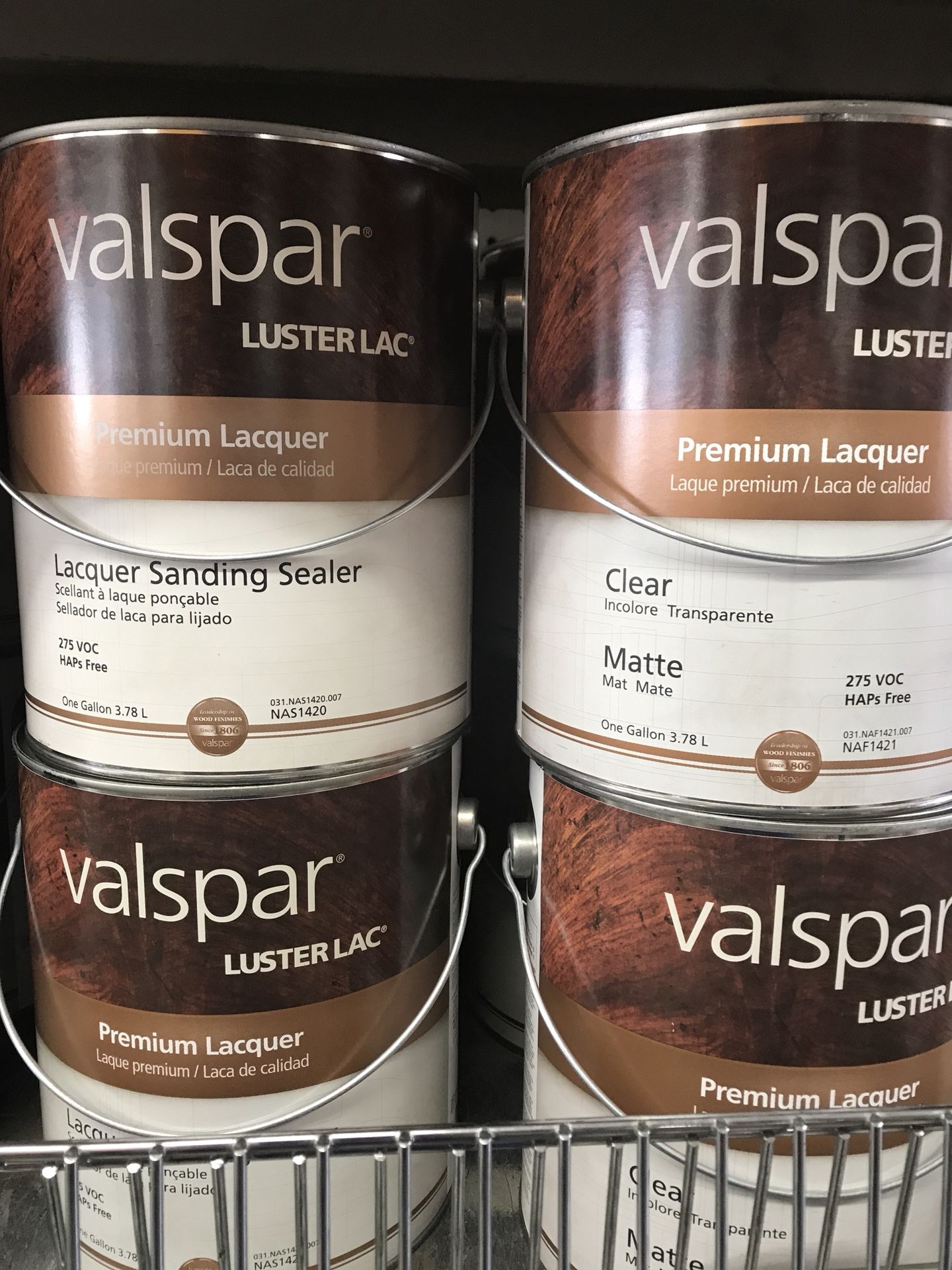Valspar lacquer
