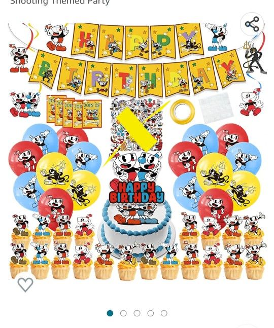 Cuphead Birthday Decorations