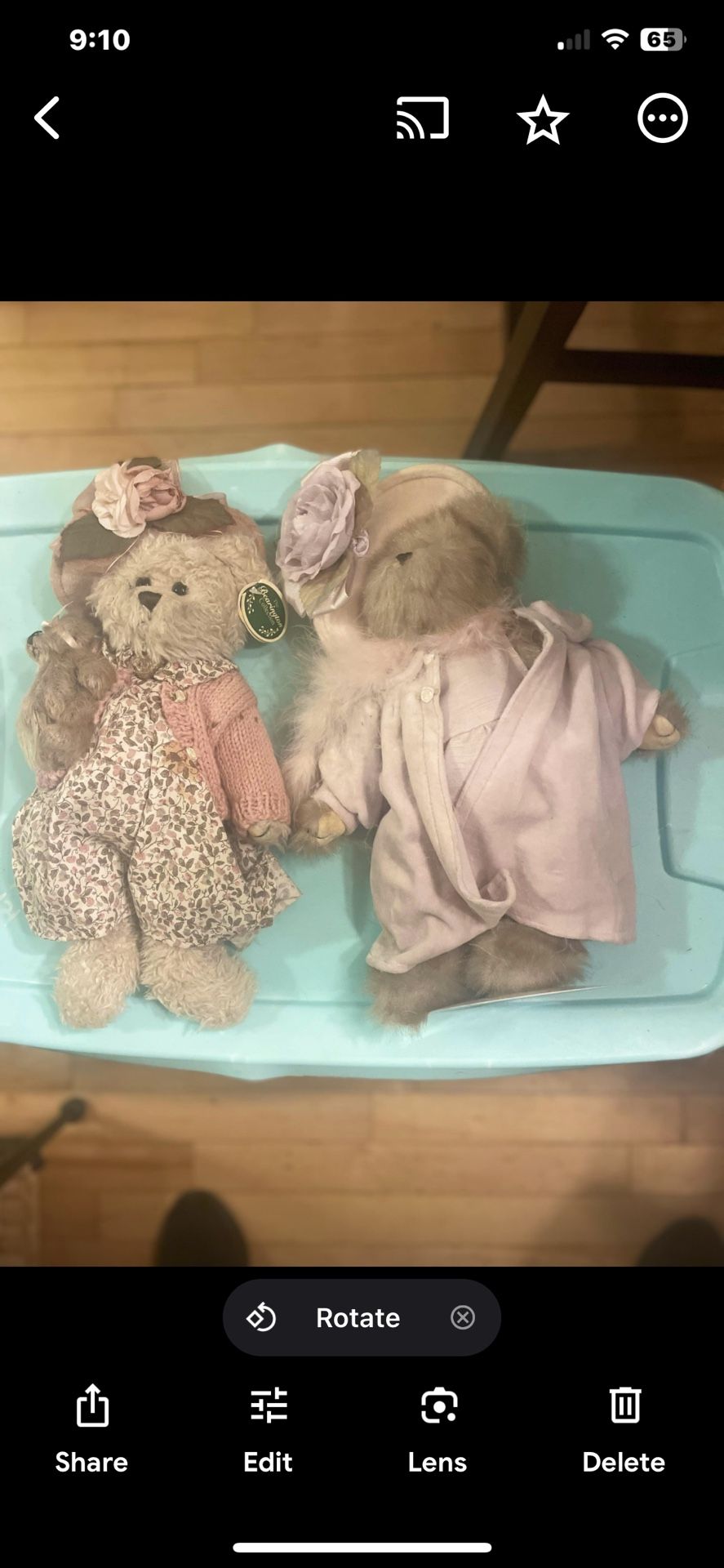 2 Victorian Bear Dolls