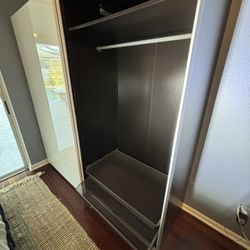 IKEA  Closet 6’5” White And Black