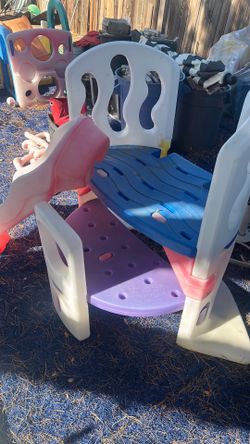 Play set slide is off but u put back on need gone asap
