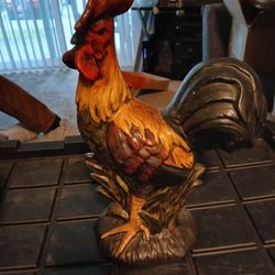 2. Large 12in Vintage Roosters