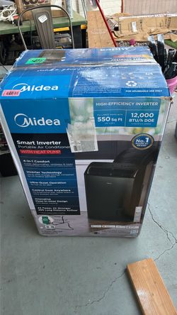 Midea 12,000 BTU Smart Inverter Portable AC with Heat Pump
