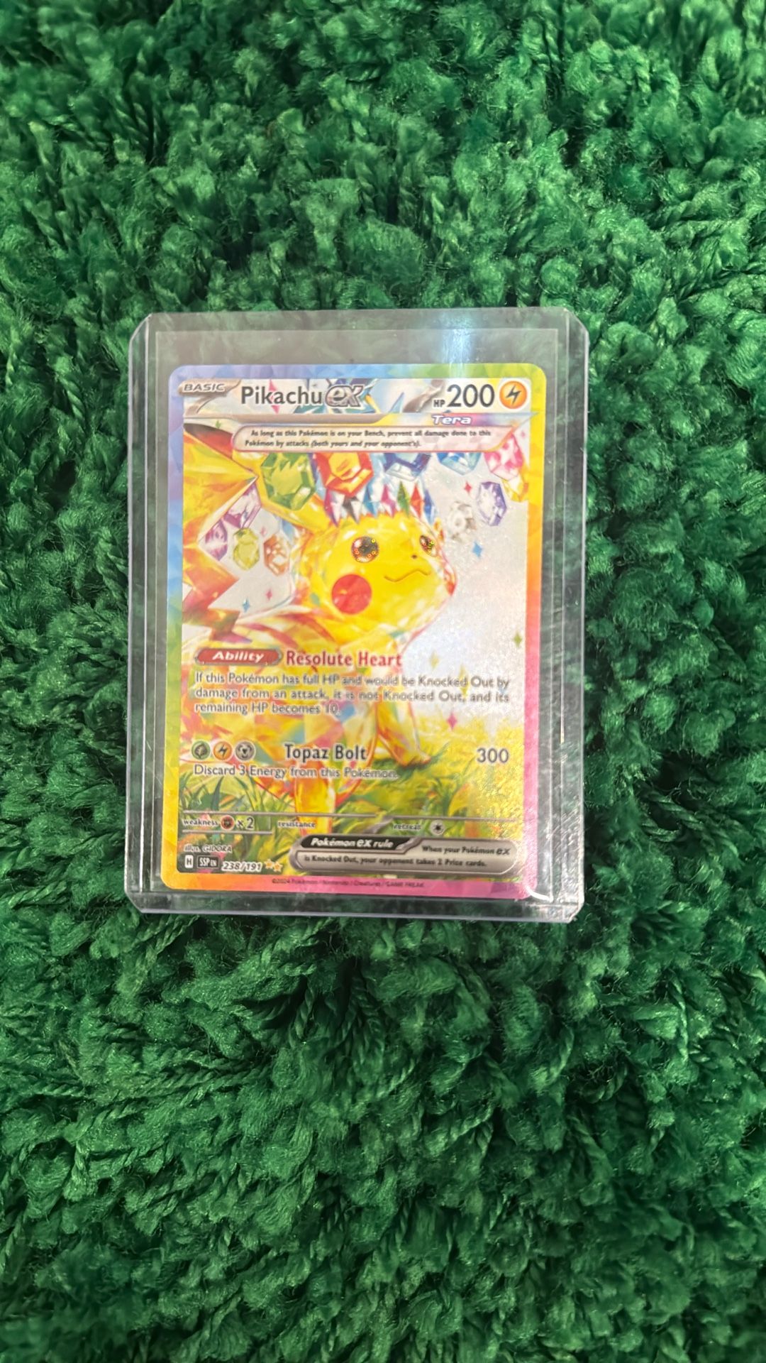 Pikachu Ex 238/191 Special Illustration Rare Holo Pokemon Surging Sparks
