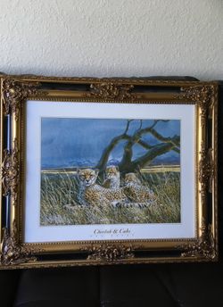 Gold Frame and Cheetah Photo