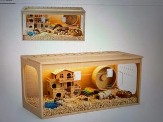 Brand new 32" Large Wooden Hamster Cage, Ventilated