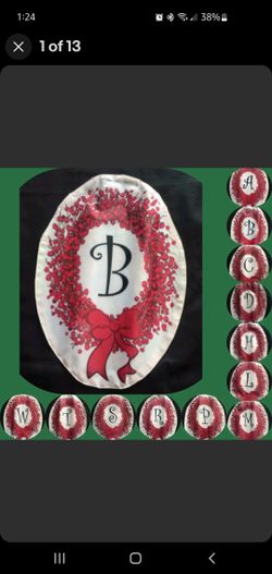 Christmas Holiday Monogrammed Small Garden Flag