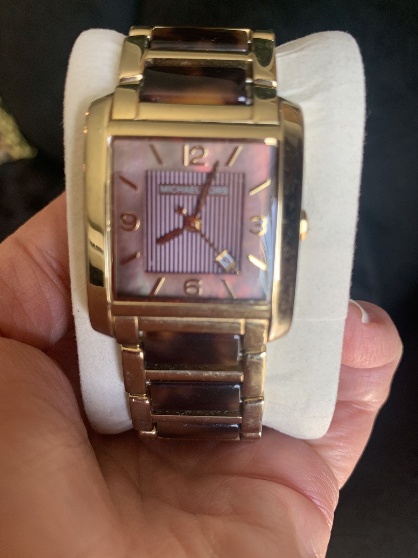 MICHAEL KORS GOLD TORTOISE WATCH