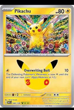 Pikachu Pokémon TCG Card 040/128