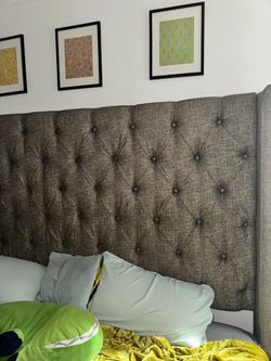 Grey King Size Bed Frame