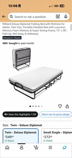 Travel bed twin size