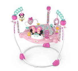 Disney Baby MINNIE MOUSE Forever Besties Infant Activity Center Jumper, Pink, Unisex, Newborn+