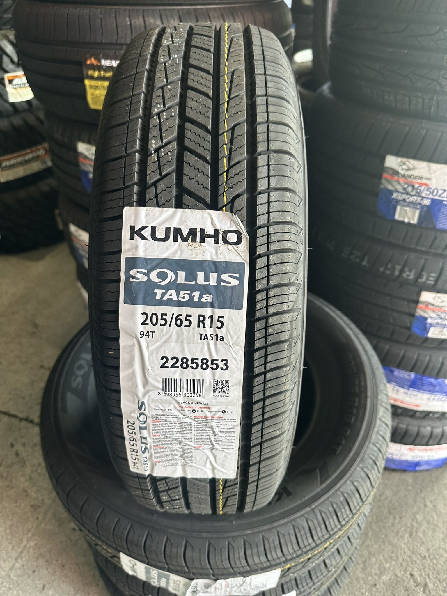 205/65/15 New Set Of Kumho Tires Installed