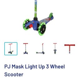 Brand New Unopened PJ Mask Grp Opp scooter With light Up Wheels 