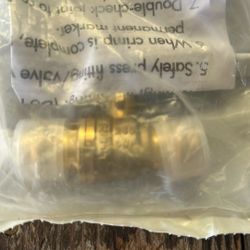 Press Ball Valve Brass 1/2 Inch 
