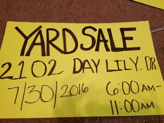 YARD SALE