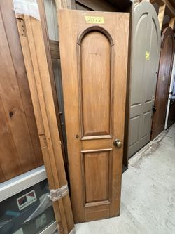 Vintage Wood Door 21x72 Arched Panel