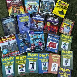 Set Of 21 Kid Minecraft Books