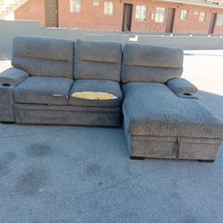 2 Piece Gray Sectional Sofa Couch-DELIVERY AVAILABLE 