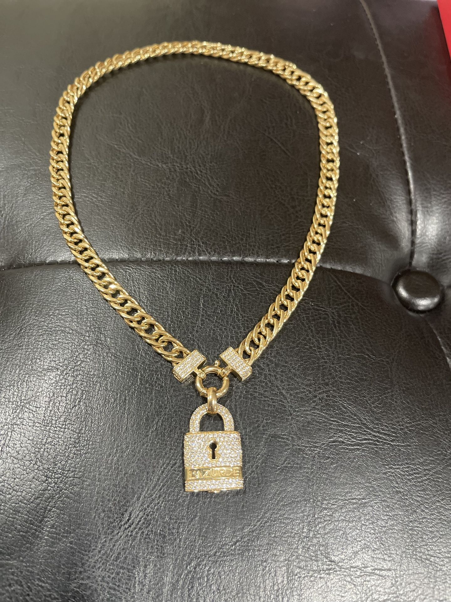 Lazurde 18k italian gold chain and pendant