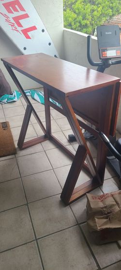 Bar height wood table (2 available)