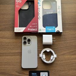 iPhone 15 Pro 256Gb Unlocked Free Case And Charger