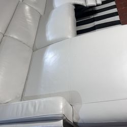 SECTIONAL GENUINE LEATHER RECLINER ELECTRIC WHITE COLOR.. ✅💥🚛DELIVERY SERVICE AVAILABLE ✅💥🚛