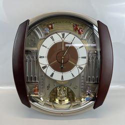 Seiko Melodies In Motion Musical Wall Clock w/Swarovski Crystals QXM250BRH