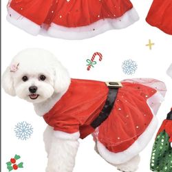 vestido para perrita de navidad
