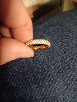 Michael Kors Rose Gold-Tone Pavé Crystal Band Ring