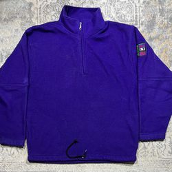 GAP Purple Fleece Pullover Sweatshirt Downhill Alpine LT 10019 Series Patch Size L
