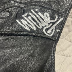 Harley Davidson Jacket Signed By Willie G 