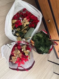 Holiday Garland and Flower Stems