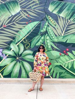 $168 PRE-OWNED J.Crew Tiered Ratti Safari-Print Popover Knee-Length Dress S