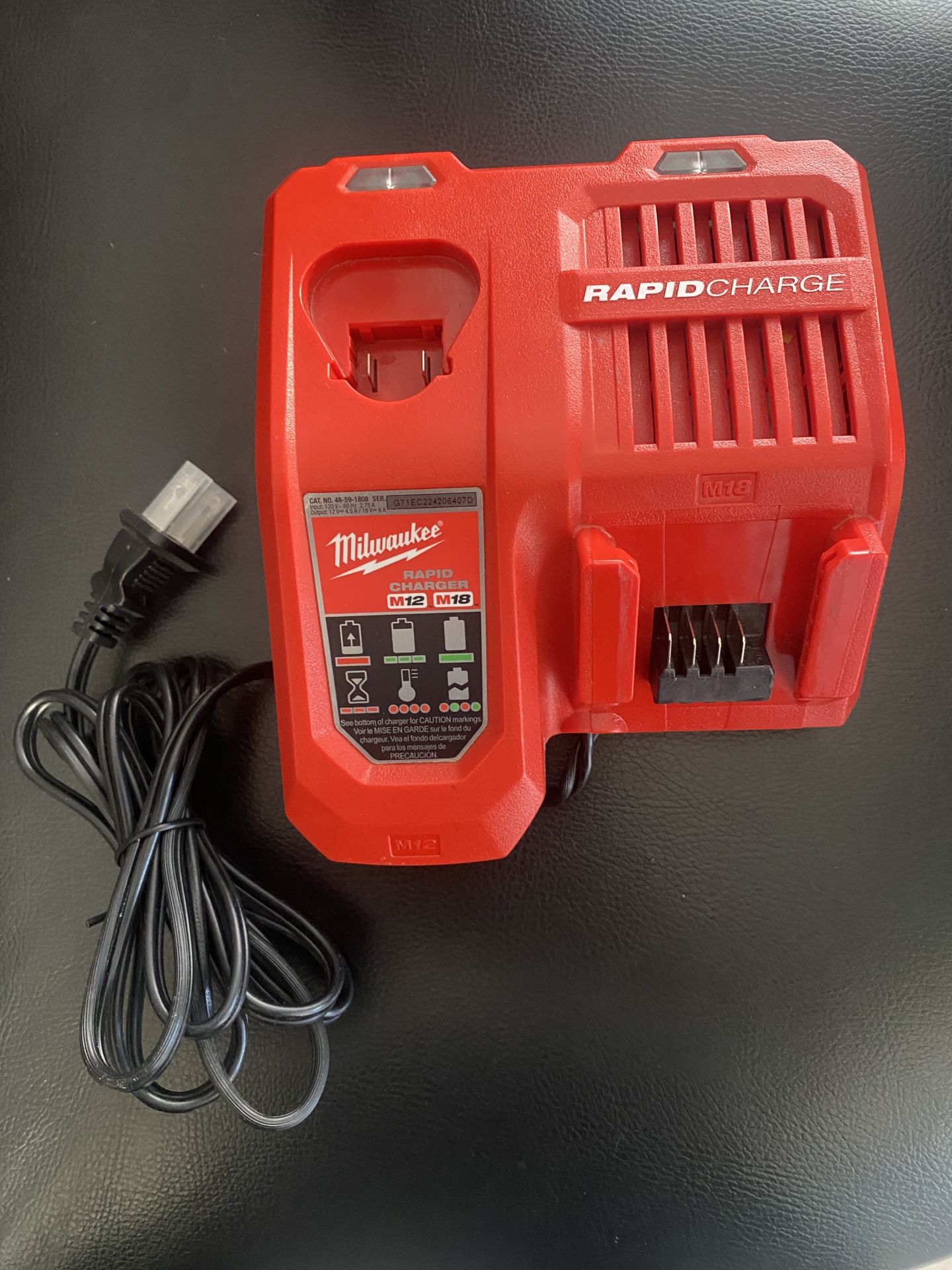 MILWAUKEE M18 -M12 RAPID CHARGER NEW $50 Firm