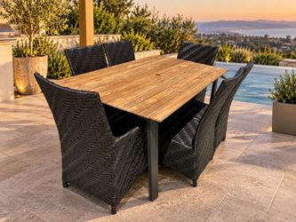 New 7pc outdoor patio furniture dining set